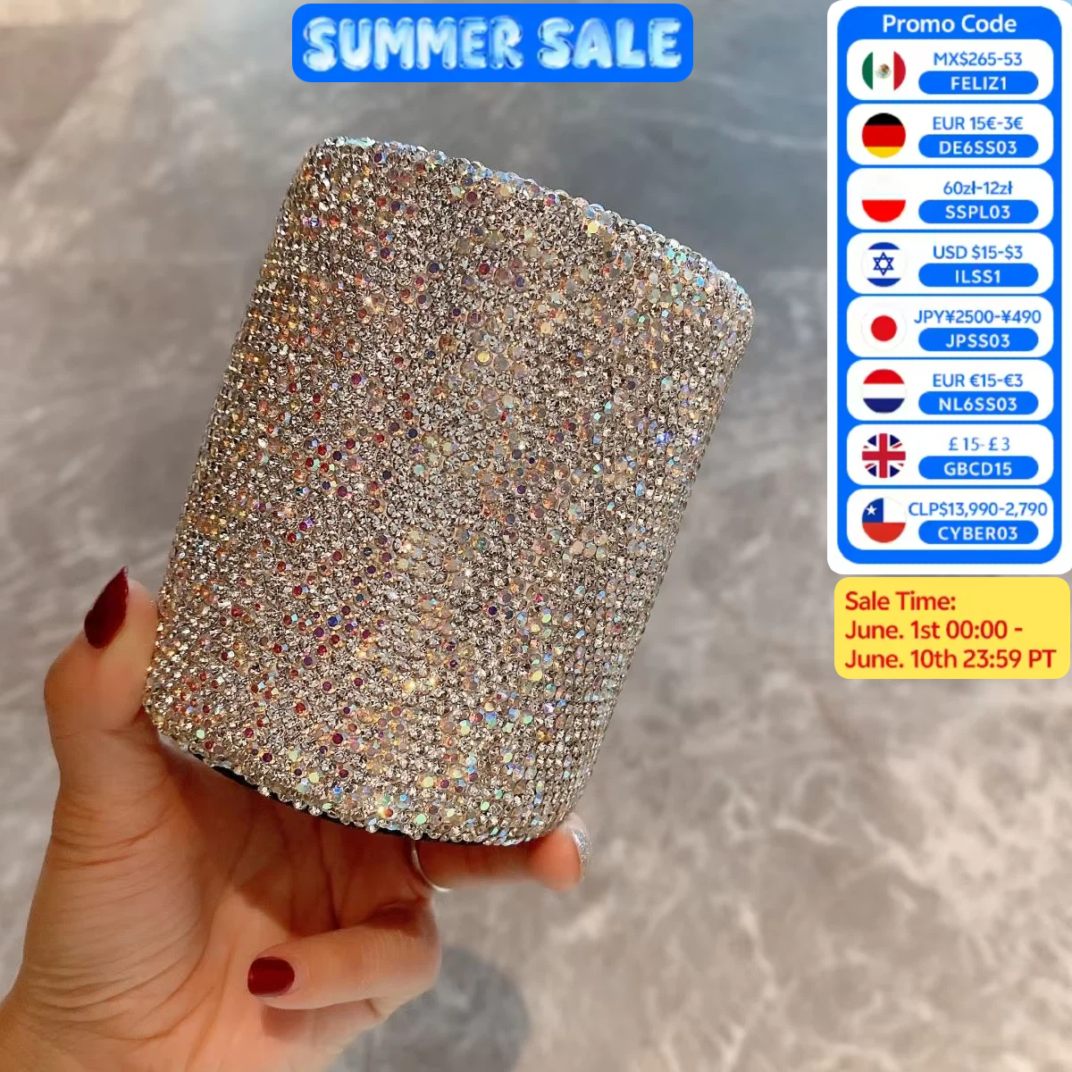 Luxury Rhinestone Cosmetic Bru - Luxury Skincare And Makeup Brands avaliação e preço