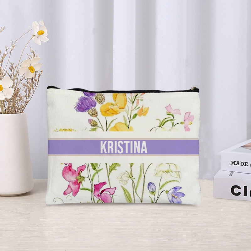 Custom Name Cosmetic Bag Trend - Luxury Skincare Samples avaliação e preço
