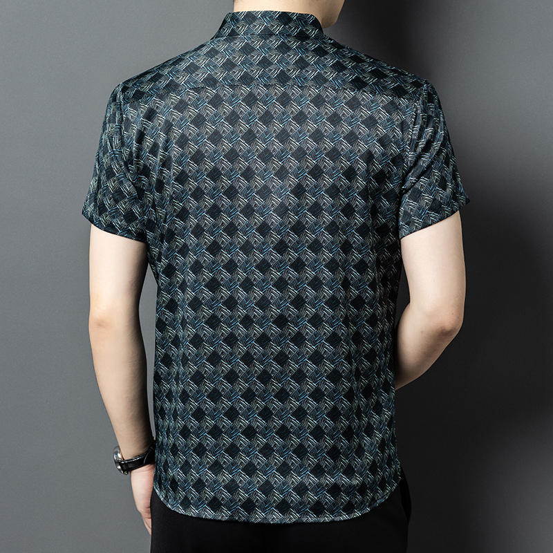 Luxurious Silk Print Shirts Fo - Luxury Skincare Men avaliação e preço