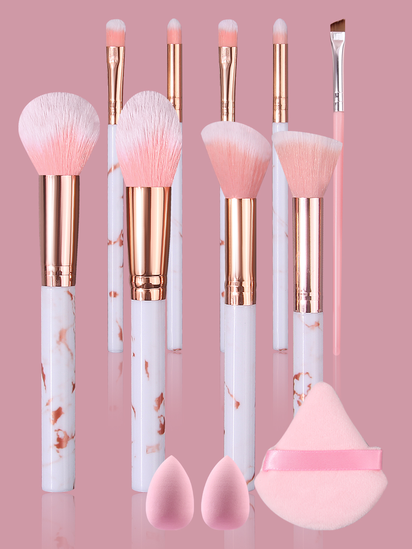 Luxury Pink Marble Makeup Brus - Luxury Skincare And Makeup Brands avaliação e preço