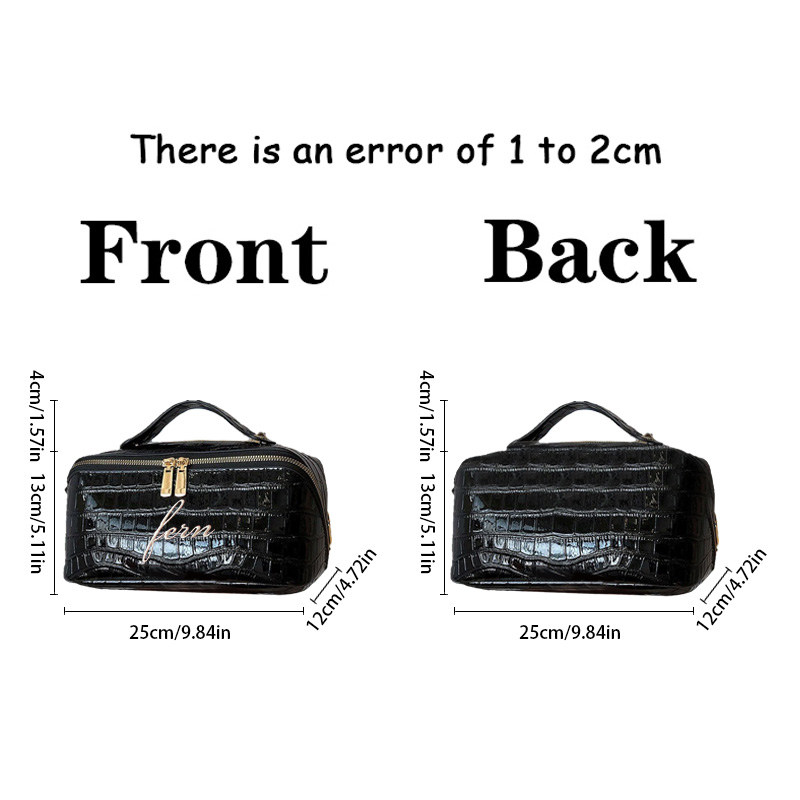 Embroidered Croc Makeup Bag Pe - Luxury Skincare Samples avaliação e preço